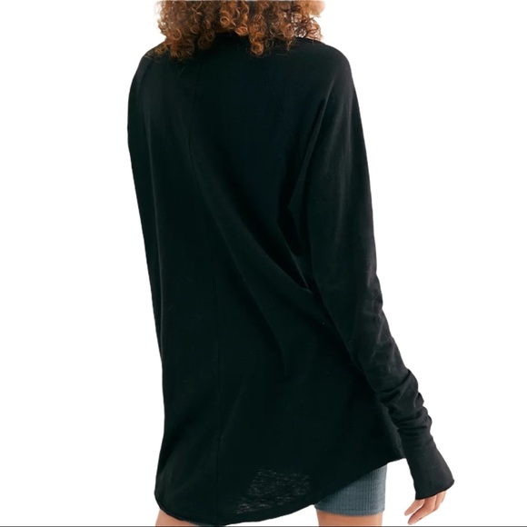 NEW Free People We The Free Arden Tee - Black - Picture 14 of 16